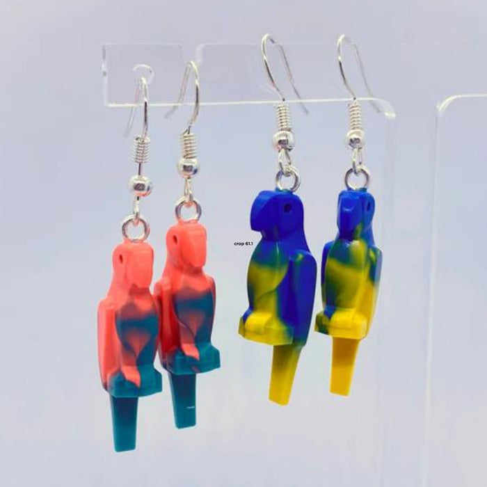 Brickohaulic Parrot Earrings Handmade with LEGO® Bricks Parts