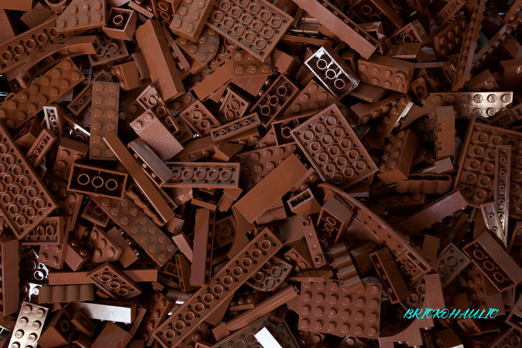 Lego Reddish Brown Color Sorted Bricks Pieces Plates Parts Bulk Assorted Lot