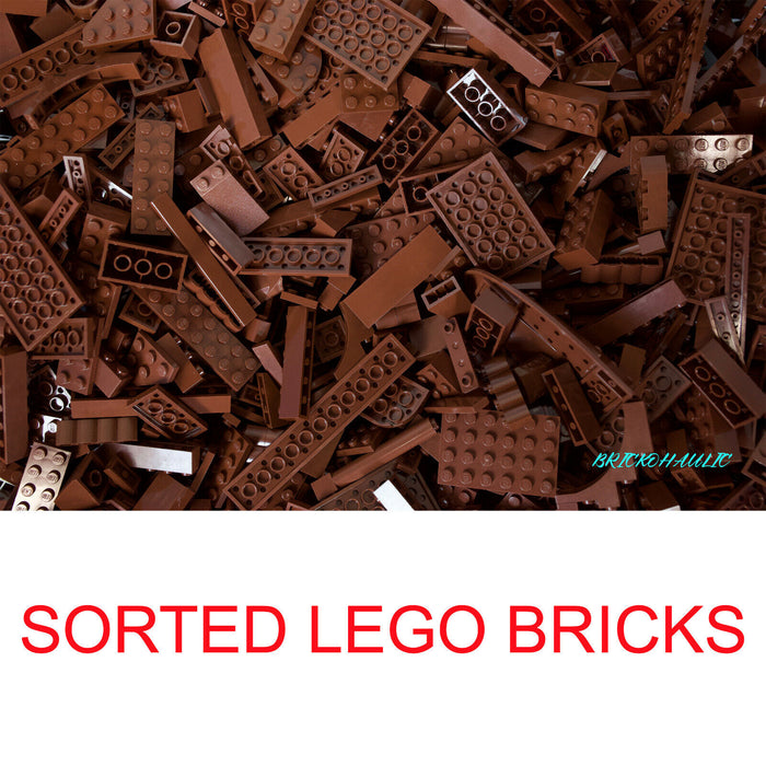 Lego Reddish Brown Color Sorted Bricks Pieces Plates Parts Bulk Assorted Lot