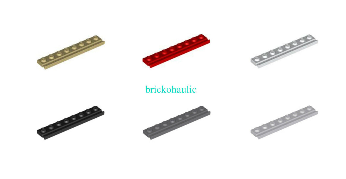 Lego Plate Modified 1 x 8 with Door Rail Parts Pieces Lot ALL COLORS