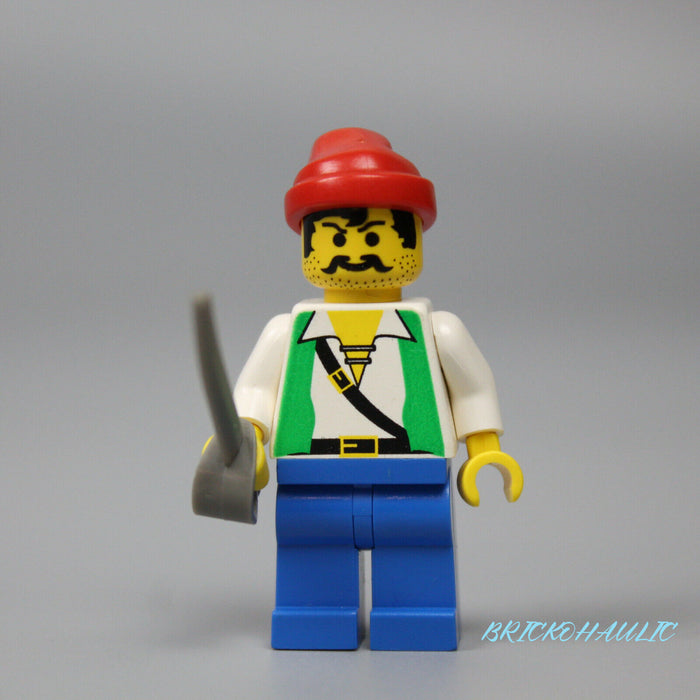 Lego Pirate 6232 Green Vest, Blue Legs, Red Bandana Pirates Minifigure