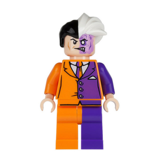 Lego Two-Face 6864 Orange and Purple Suit Super Heroes Batman II Minifigure