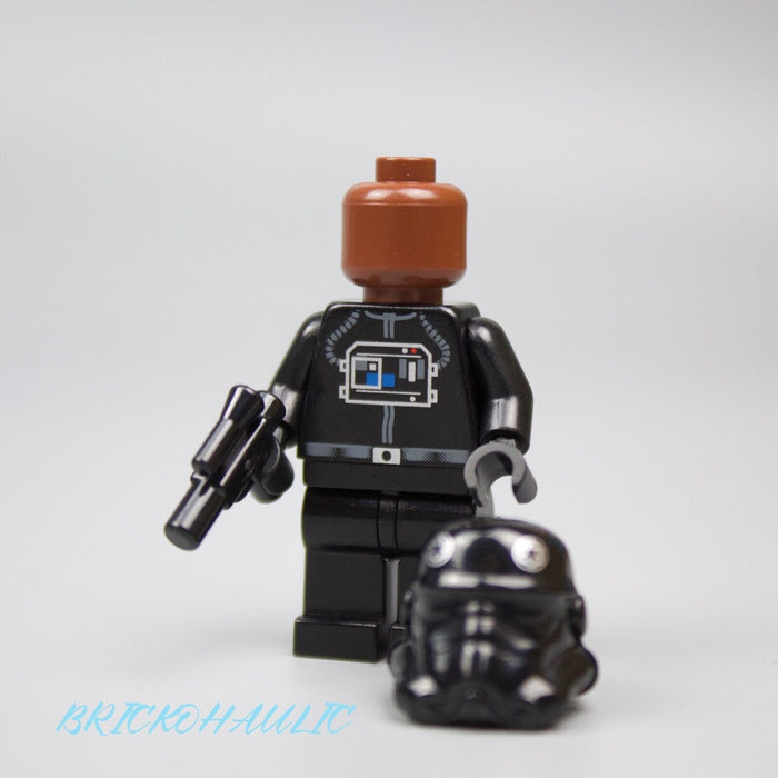 Lego Imperial TIE Fighter Pilot - Brown Head 7146 4479 Star Wars Minifigure