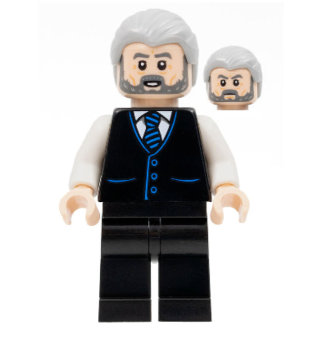 Lego Alfred Pennyworth 76183 Black Vest Gray Hair Super Heroes Minifigure
