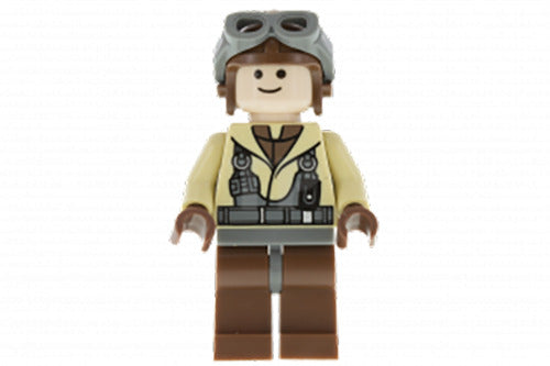 Lego Naboo Fighter Pilot 7660 Tan Jacket Episode 1 Star Wars Minifigure