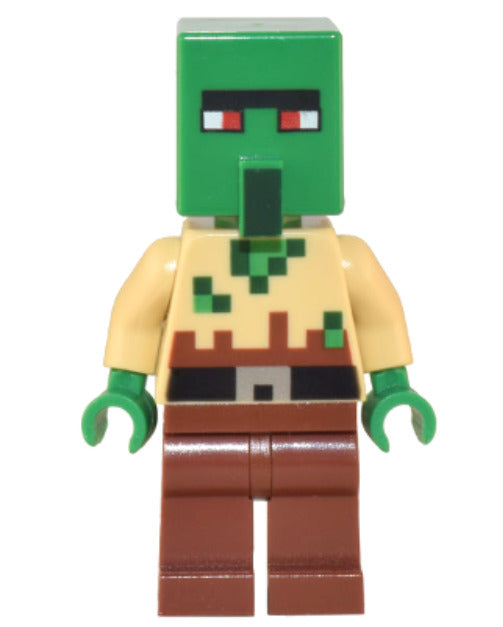 Lego Zombie Villager 21190 Tan Torso Minecraft Minifigure