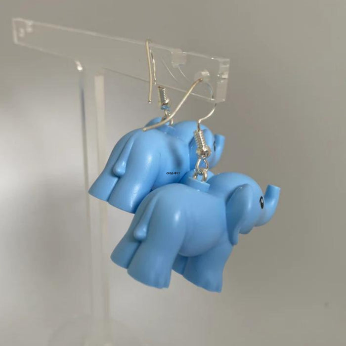 Brickohaulic Elephant Drop Earrings Handmade with LEGO® Bricks Parts