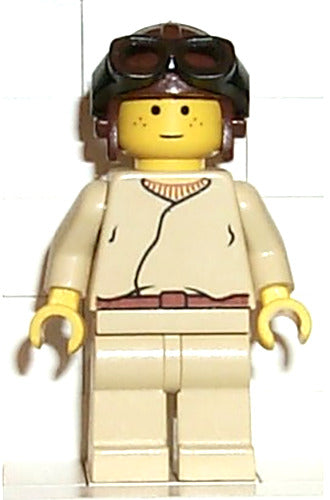 Lego Anakin Skywalker 7141 Brown Aviator Cap Star Wars Minifigure