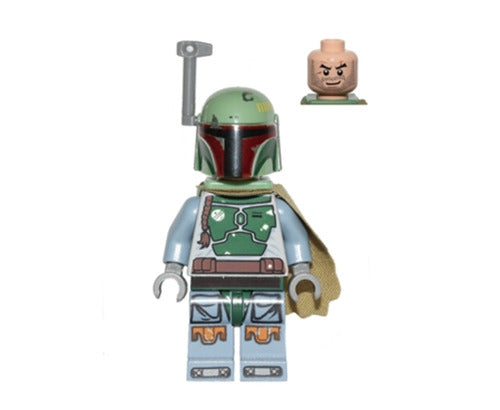 Lego Boba Fett 9496 Head Beard Stubble Episode 4/5/6 Star Wars Minifigure