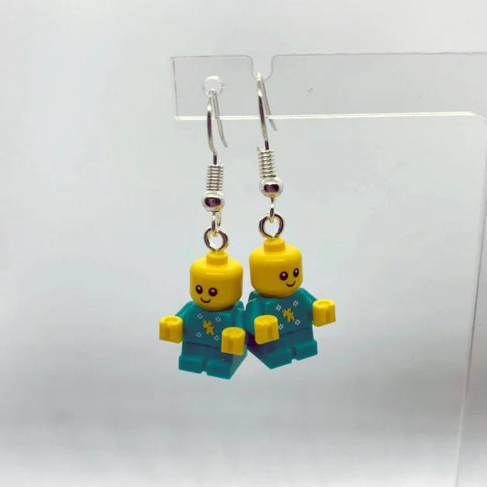 Brickohaulic Baby Figure Drop Earrings Handmade with LEGO® Bricks Parts