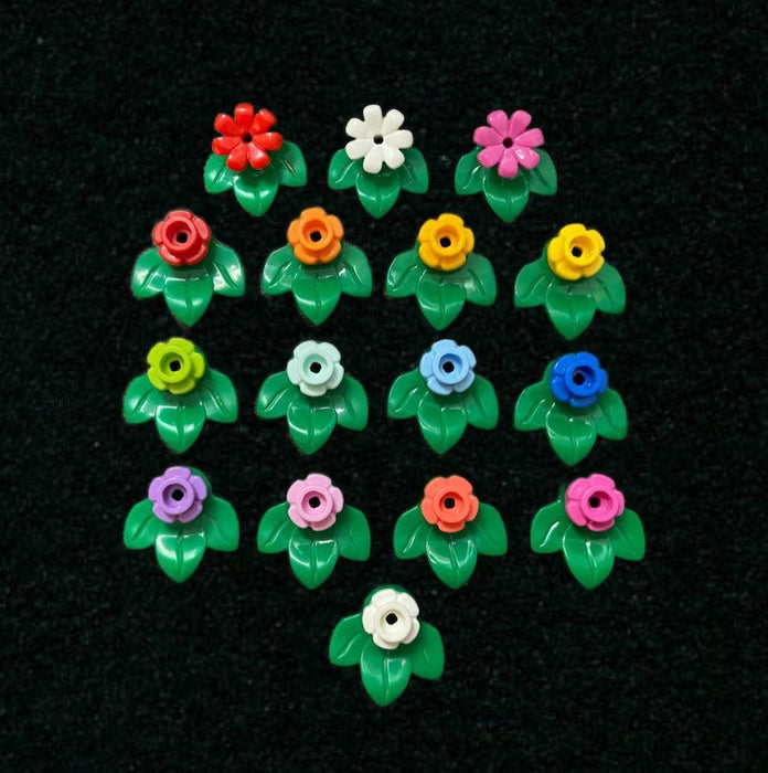Brickohaulic Flower Stud Earrings Handmade with LEGO® Bricks Parts