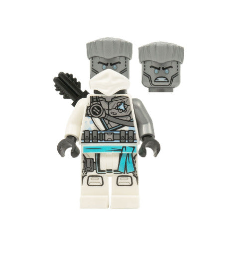 Lego Zane 71748 71746 Mask and Hair, Quiver The Island Ninjago Minifigure