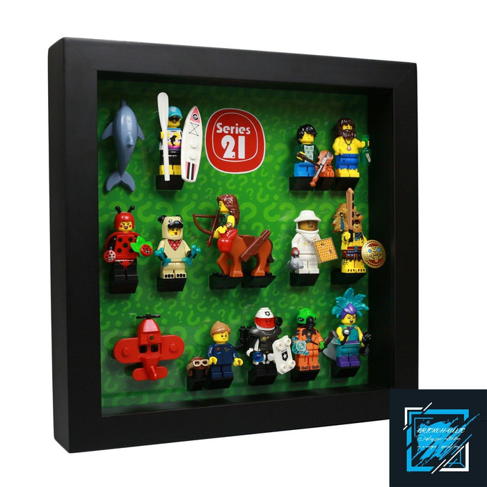 Brickohaulic Black Display Frame Case for Series 21 Minifigures 71029