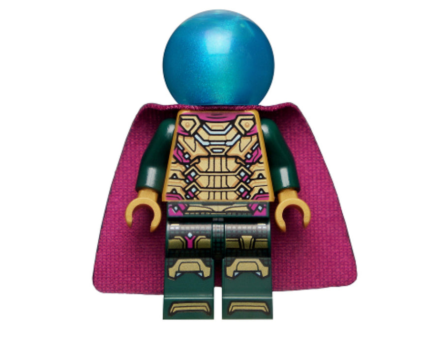 Lego Mysterio 76184 Magenta Trim Dark Azure Head Super Heroes Minifigure