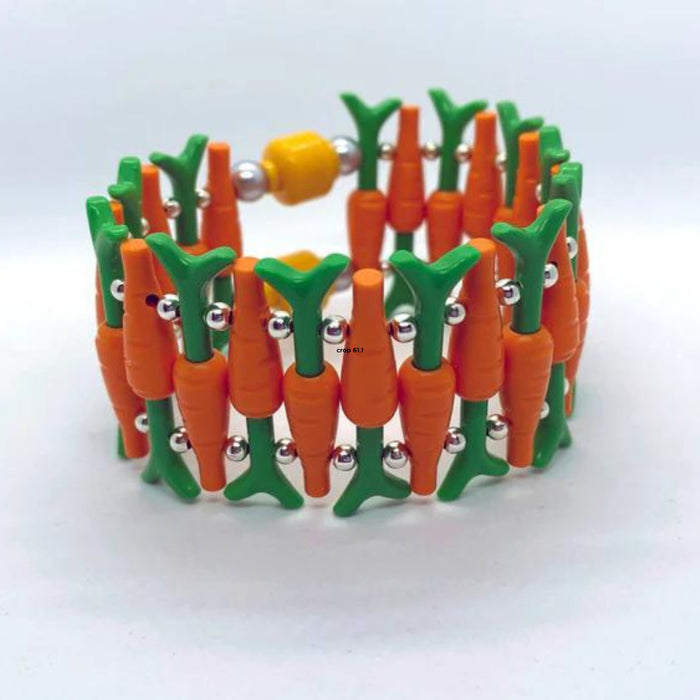 Brickohaulic 24 Carrot Stretch Bracelet Handmade with LEGO® Bricks Parts