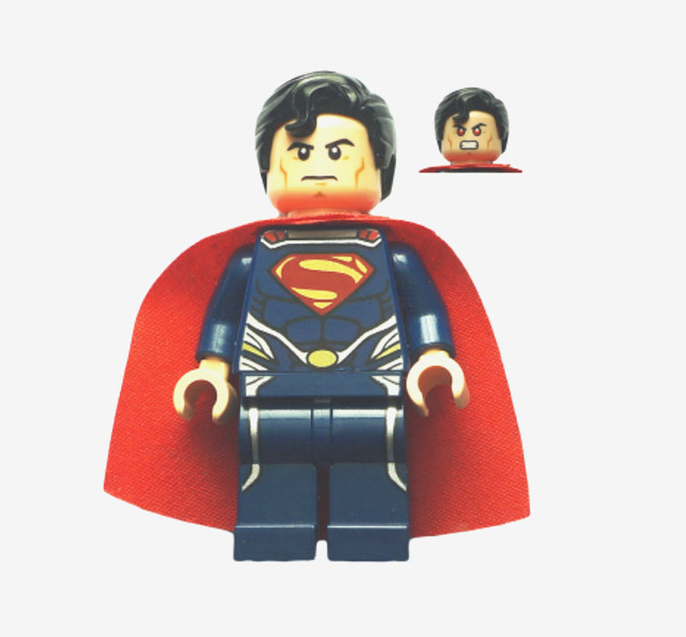 Lego Superman 76003 76009 76002 Dark Blue Suit Super Heroes Minifigure
