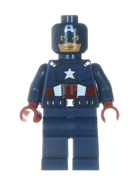 Lego Captain America 6865 Dark Blue Suit Super Heroes Avengers Minifigure