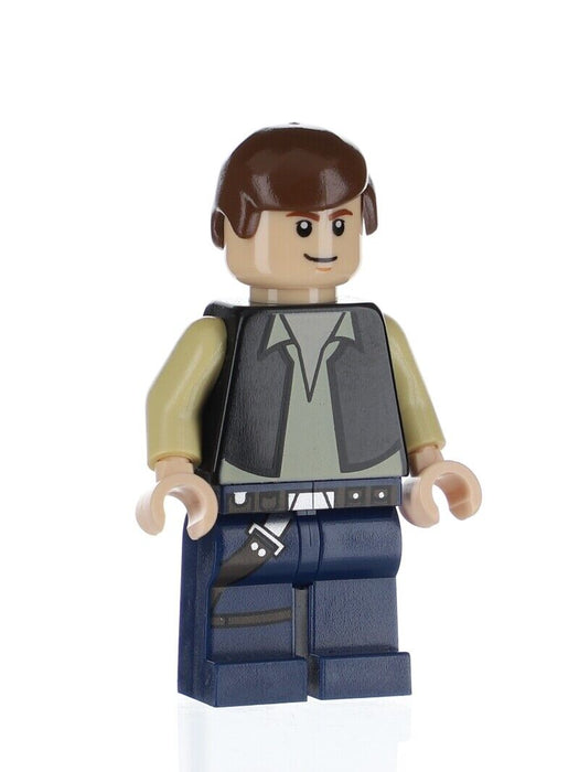 Lego Han Solo 7965 Dark Blue Legs, Eyes with Pupils Star Wars Minifigure