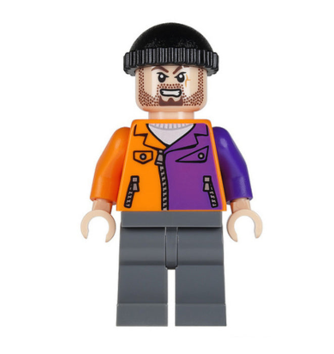 Lego Two-Face's Henchman 6864 Orange & Purple, Beard Super Heroes Minifigure