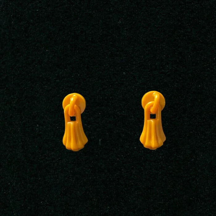Brickohaulic Gold Tassle Stud Earrings Handmade with LEGO® Bricks Parts