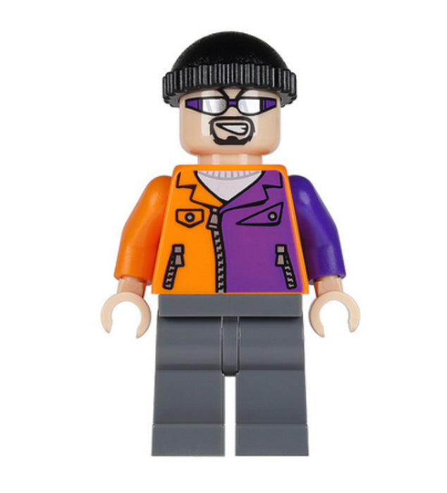 Lego Two-Face's Henchman 6864 Orange Purple, Sunglasses Super Heroes Minifigure