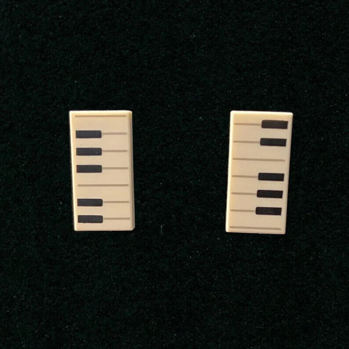Brickohaulic Piano Stud Earrings Handmade with LEGO® Bricks Parts