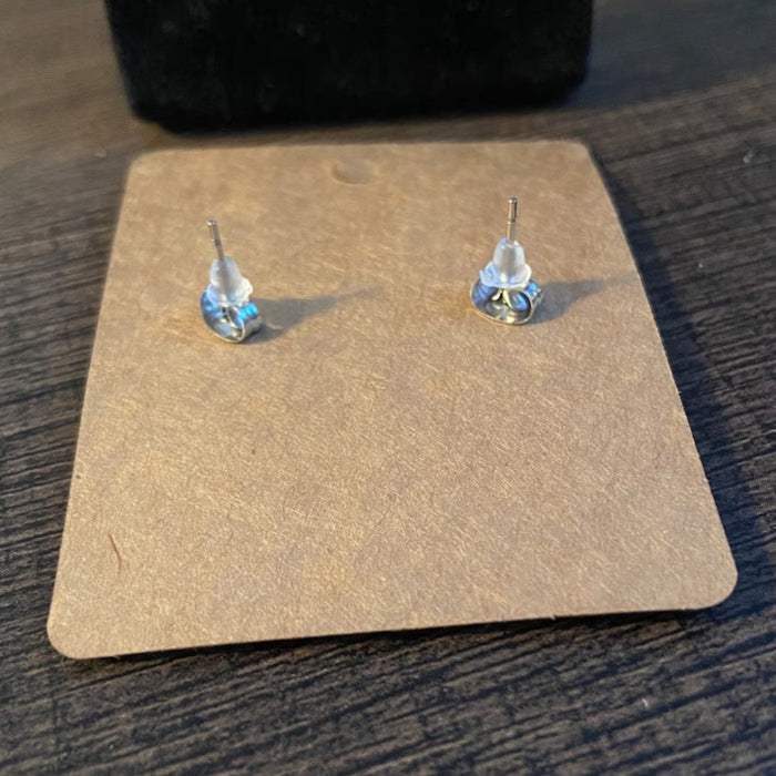 Brickohaulic Metallic Diamond Stud Earrings Handmade with LEGO® Bricks Parts