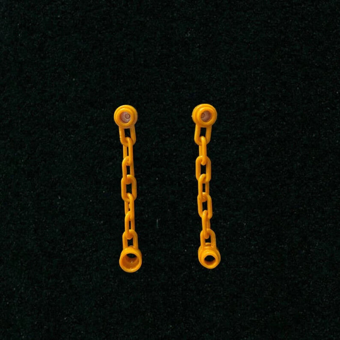 Brickohaulic Gold Chain Stud Earrings Handmade with LEGO® Bricks Parts