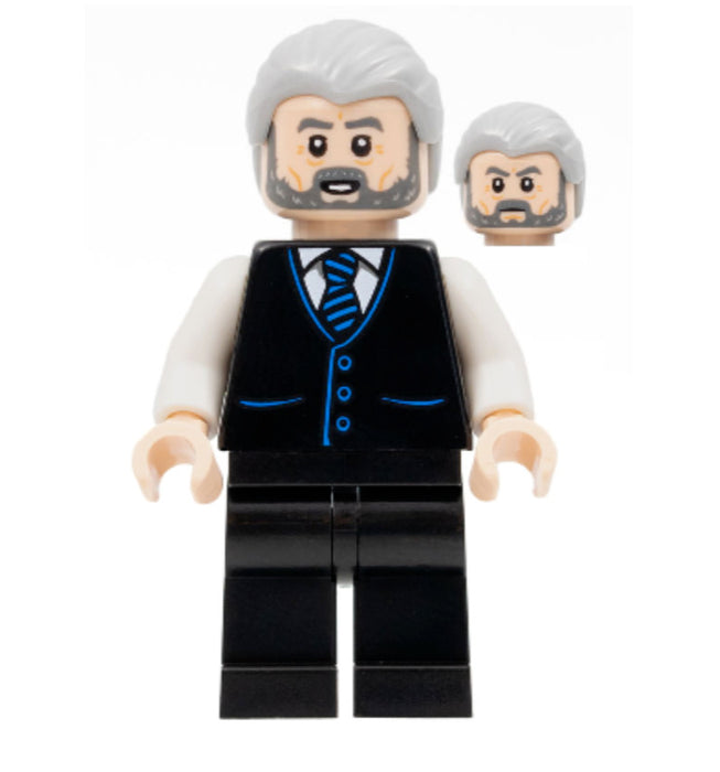 Lego Alfred Pennyworth 76183 Black Vest Gray Hair Super Heroes Minifigure