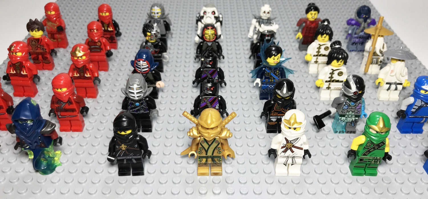 100% Genuine Lego Ninjago RANDOM Minifigures Lloyd Zane Cole Kai Jay -- Lot of 4