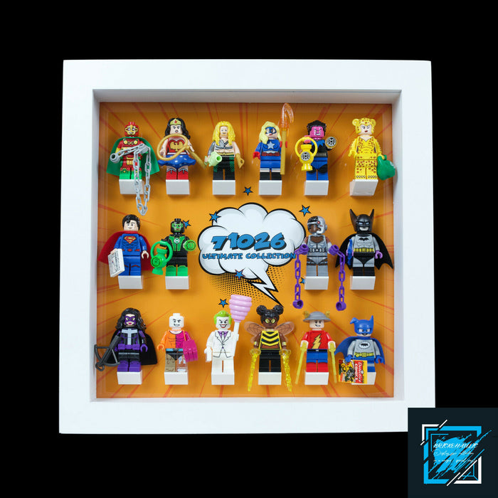 Brickohaulic White Display Frame for DC Super Heroes Minifigures 71026