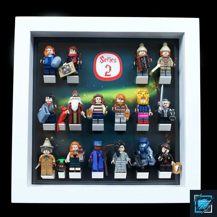 Brickohaulic White Display Frame for Harry Potter Series 2 Minifigures 71028