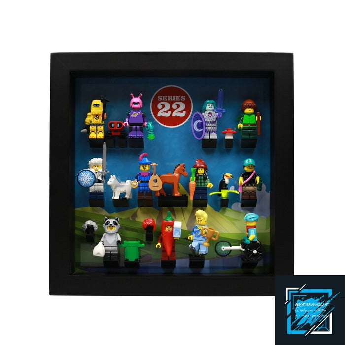 Brickohaulic Black Display Frame Case for Series 22 Minifigures 71032